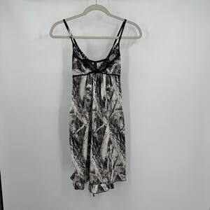 Wilderness Dress Womens Y2K Slip Dress Size S Naked North Camo Mini‎ Lace Trim